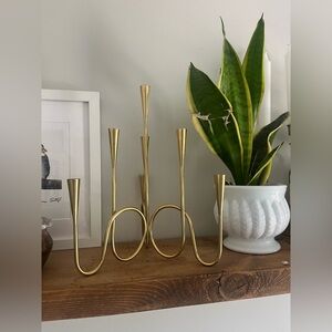 Elegant Gold Candle Holder